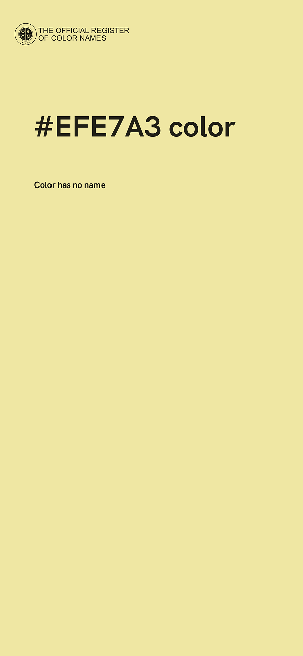#EFE7A3 color image
