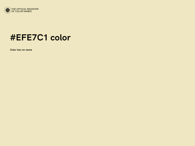#EFE7C1 color image