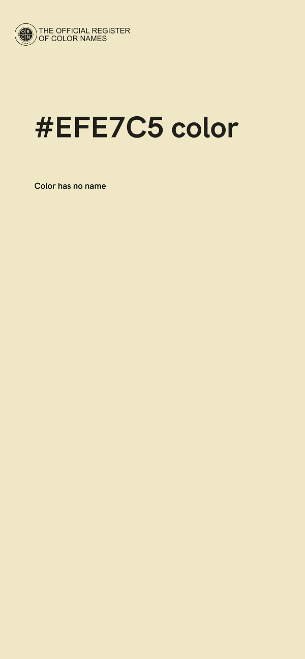 #EFE7C5 color image