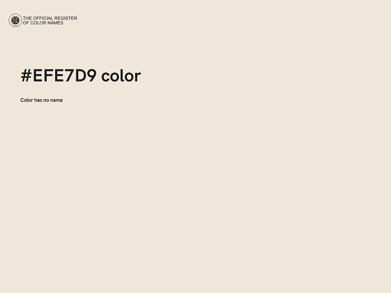 #EFE7D9 color image