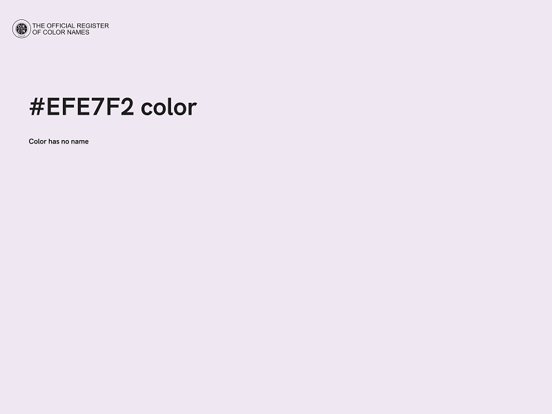 #EFE7F2 color image