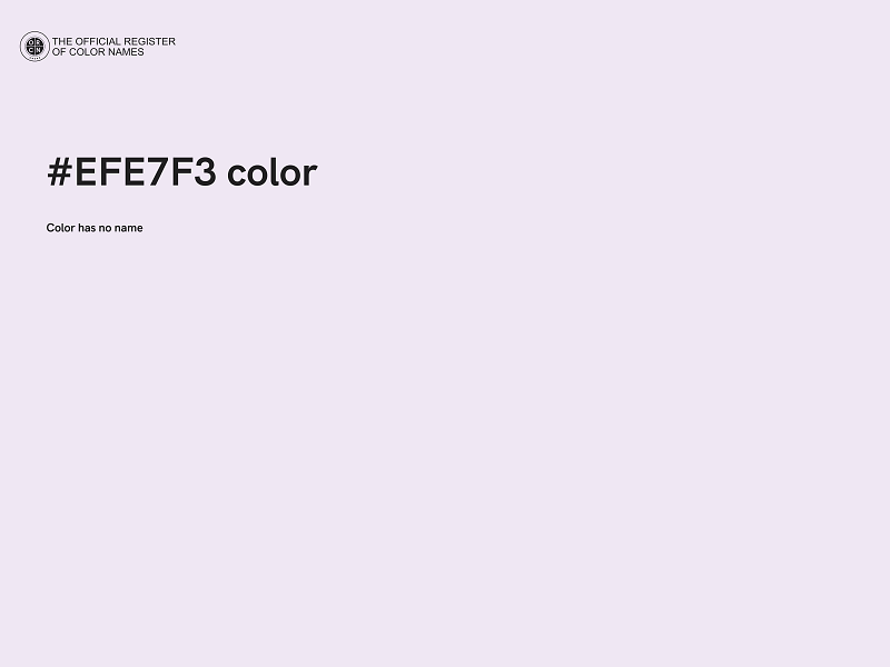 #EFE7F3 color image