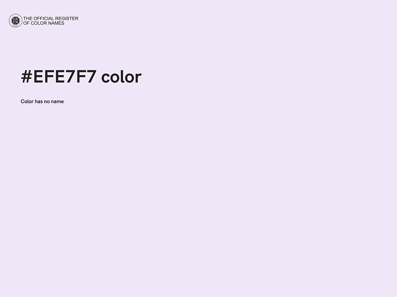 #EFE7F7 color image