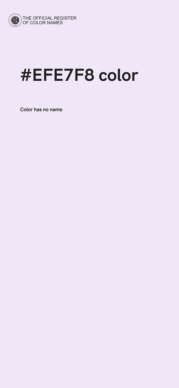 #EFE7F8 color image