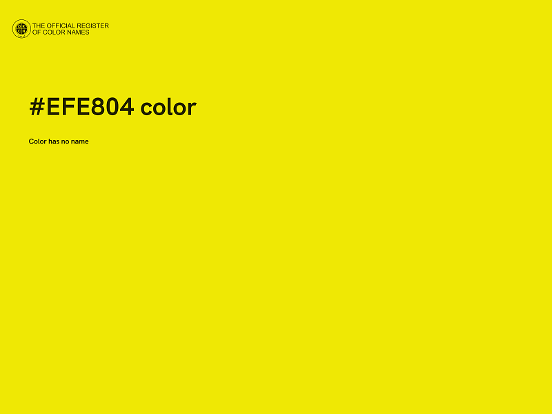 #EFE804 color image