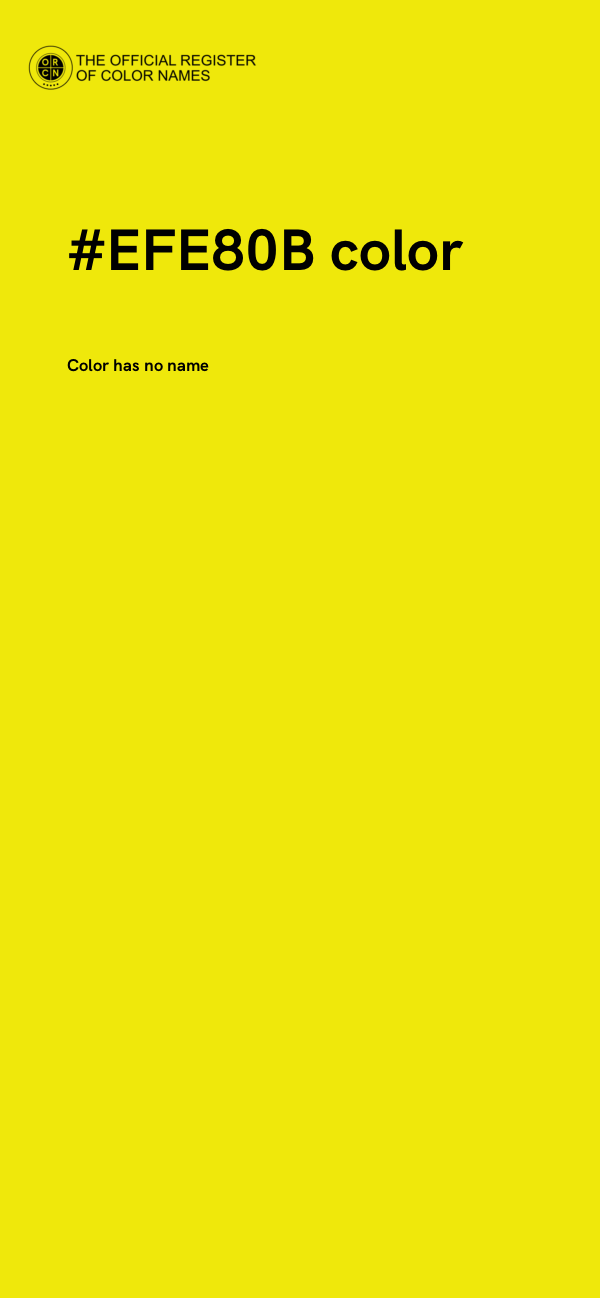 #EFE80B color image