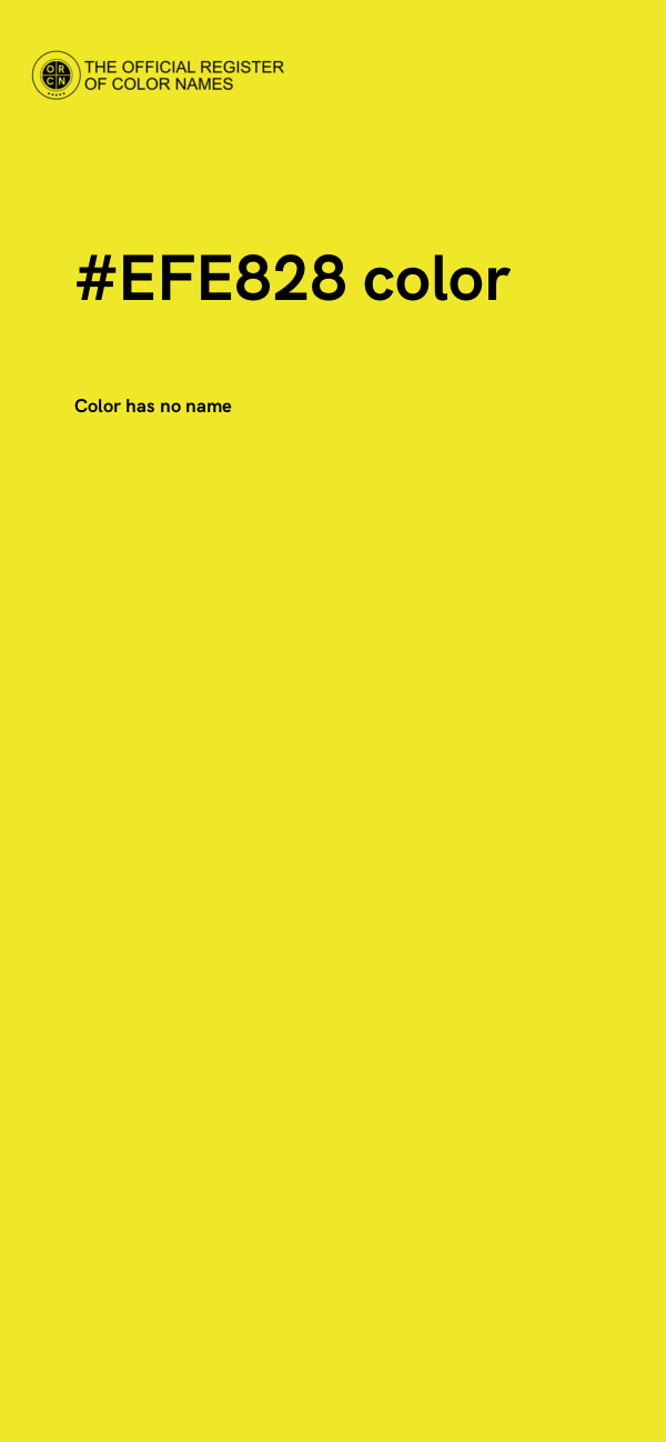 #EFE828 color image