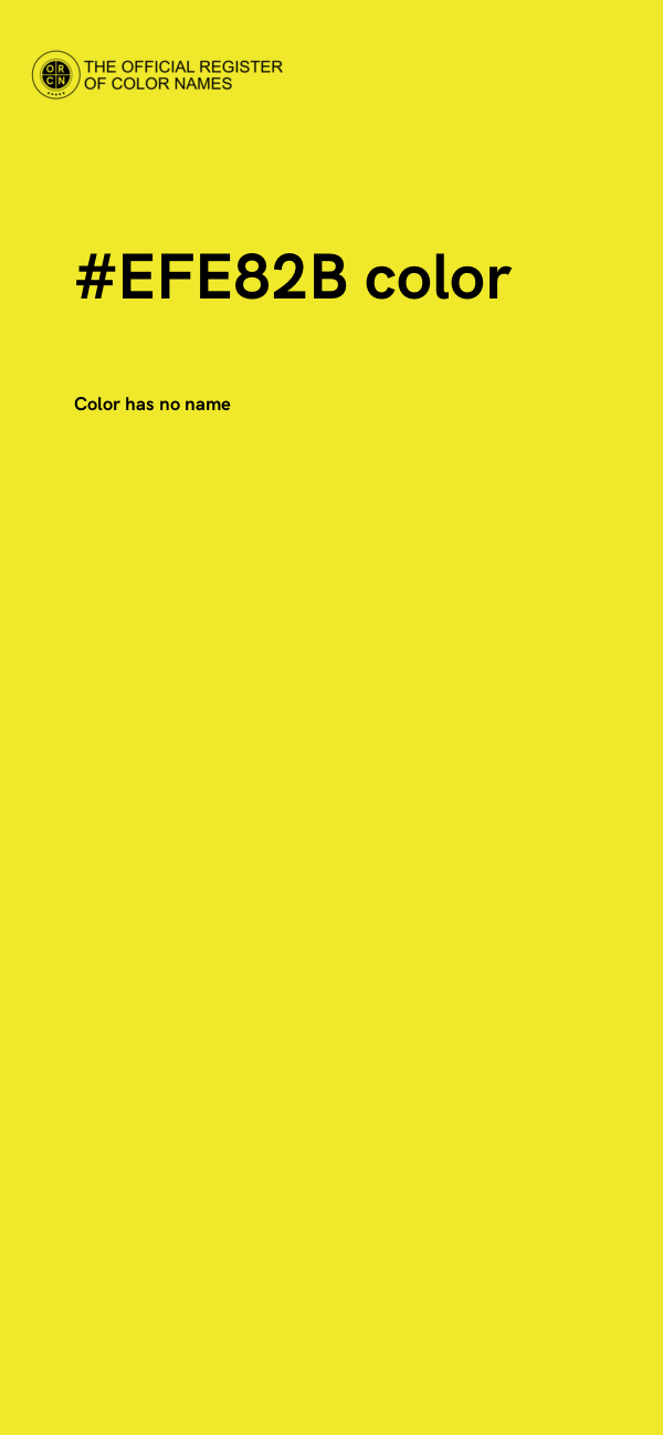 #EFE82B color image
