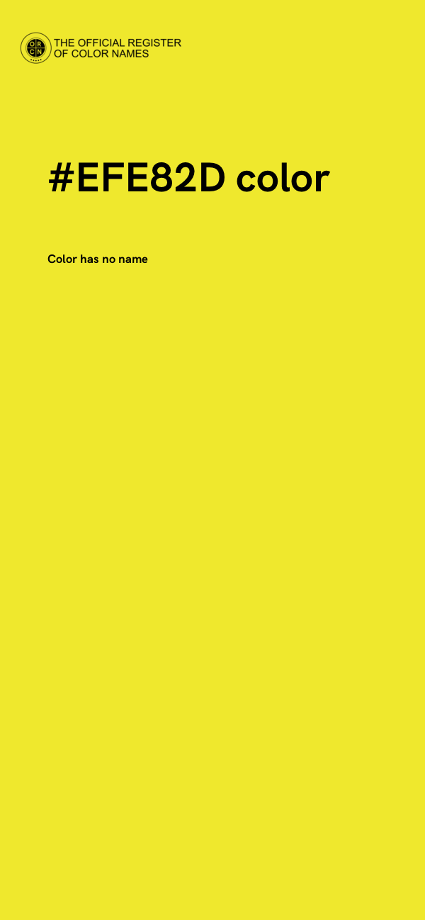 #EFE82D color image