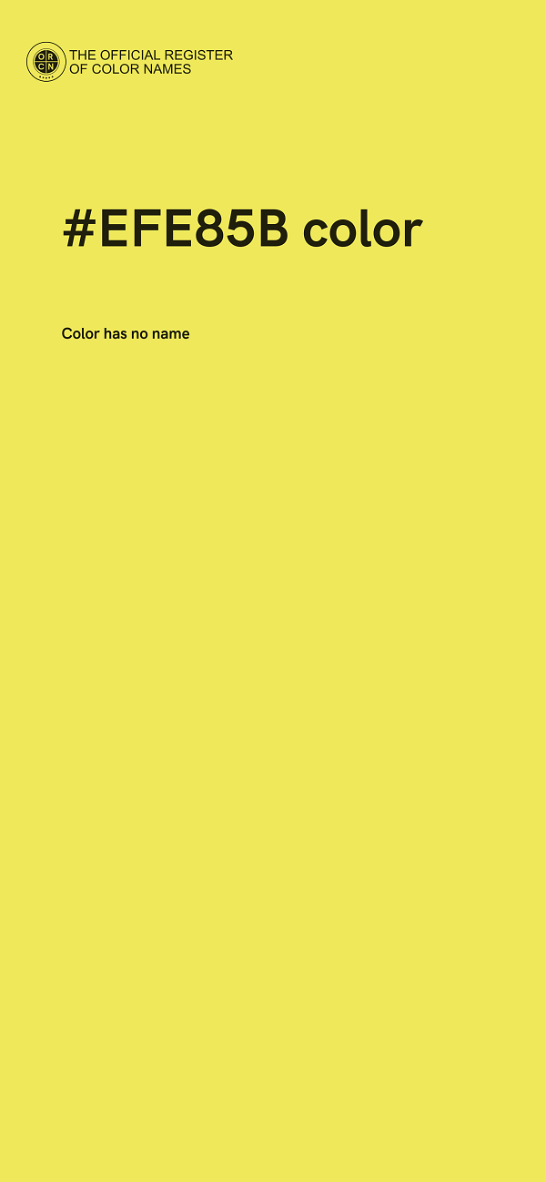 #EFE85B color image