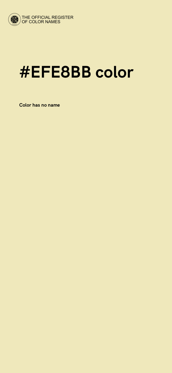 #EFE8BB color image