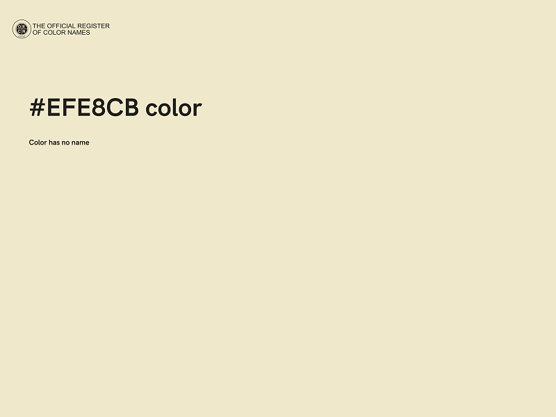 #EFE8CB color image