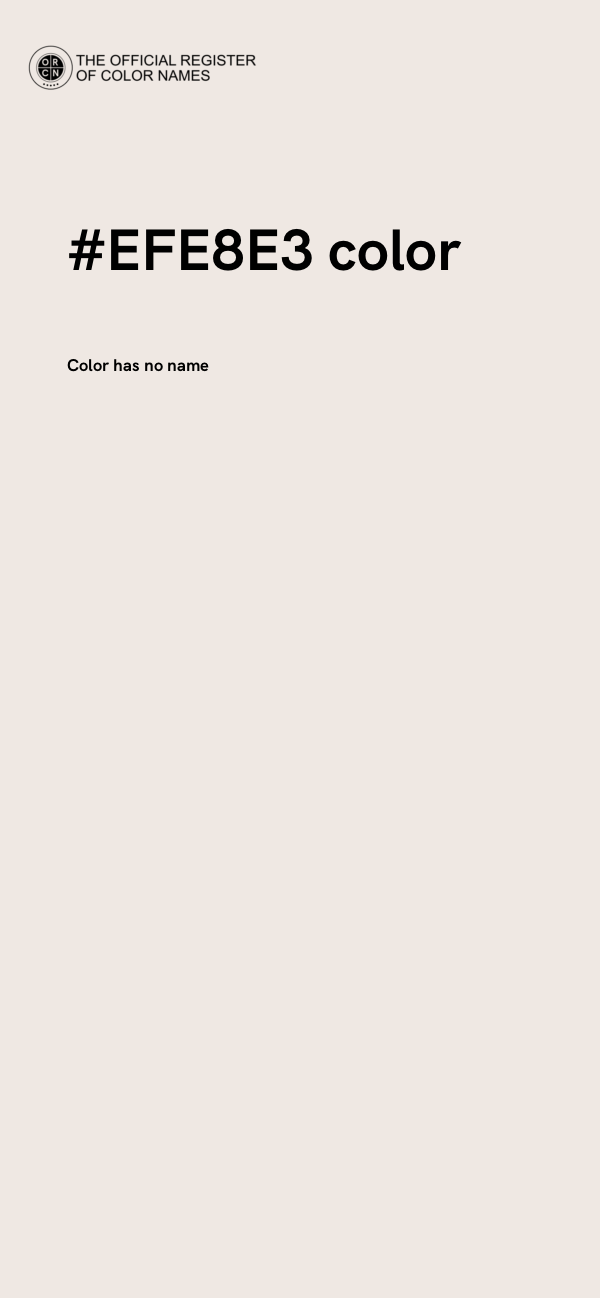 #EFE8E3 color image