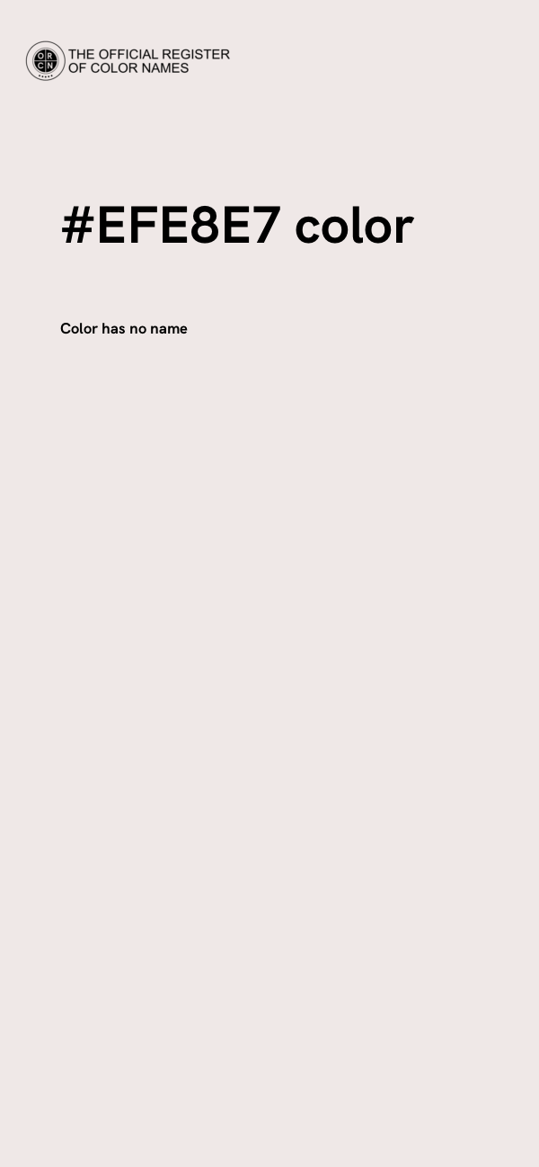 #EFE8E7 color image