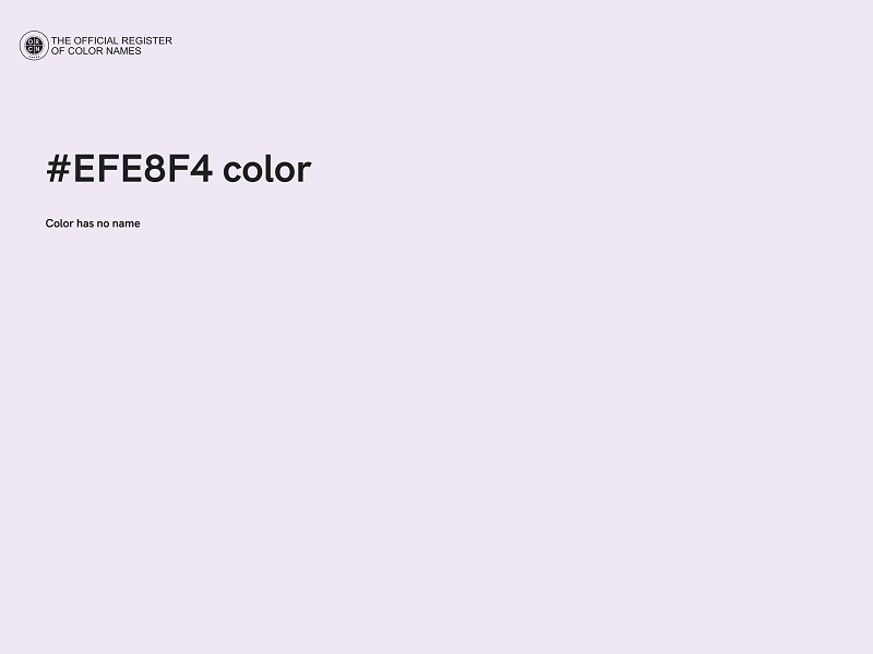 #EFE8F4 color image