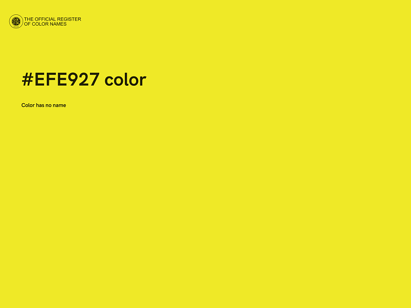 #EFE927 color image