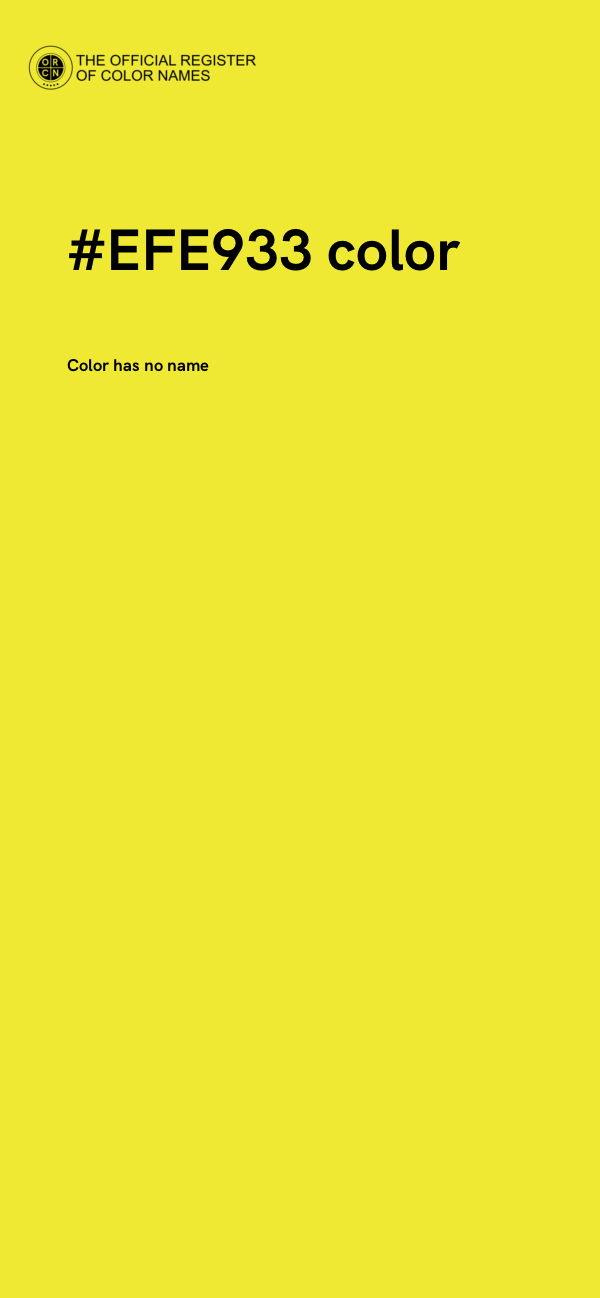 #EFE933 color image