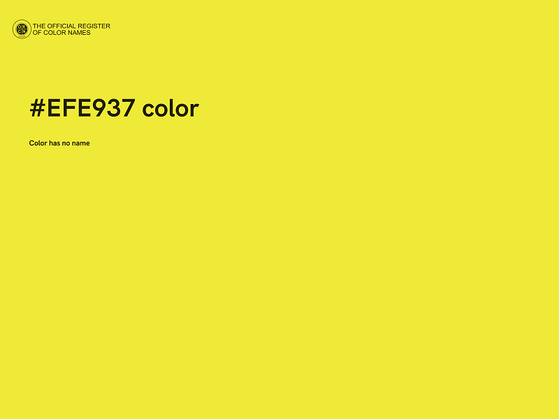 #EFE937 color image