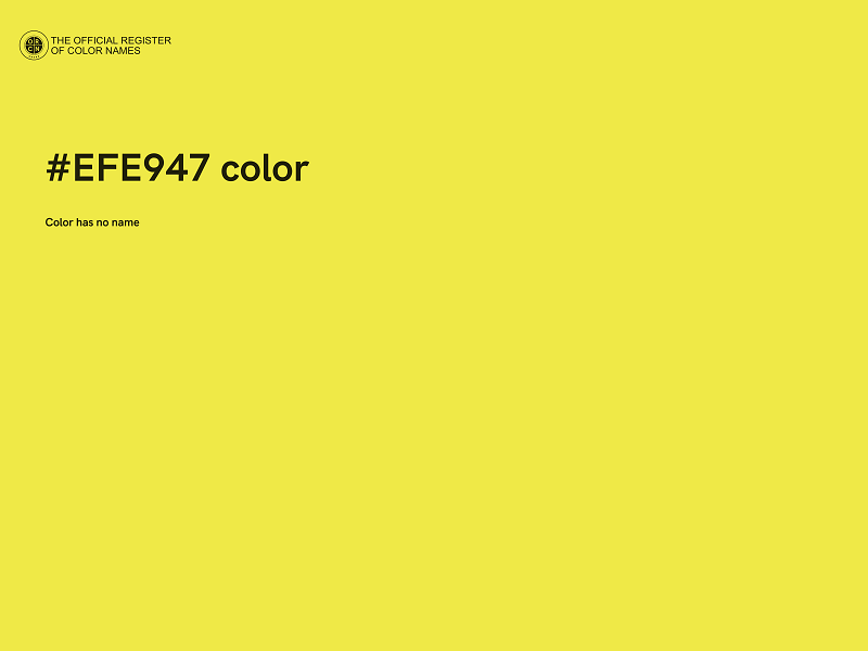 #EFE947 color image