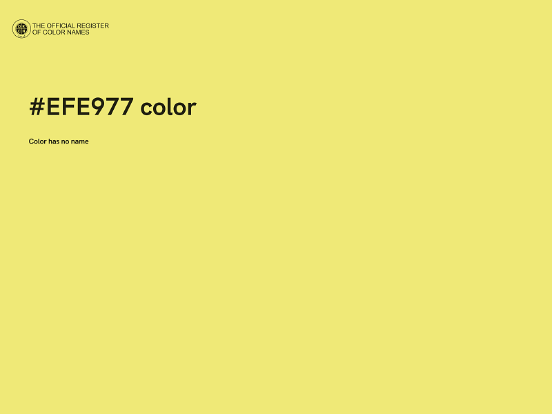 #EFE977 color image
