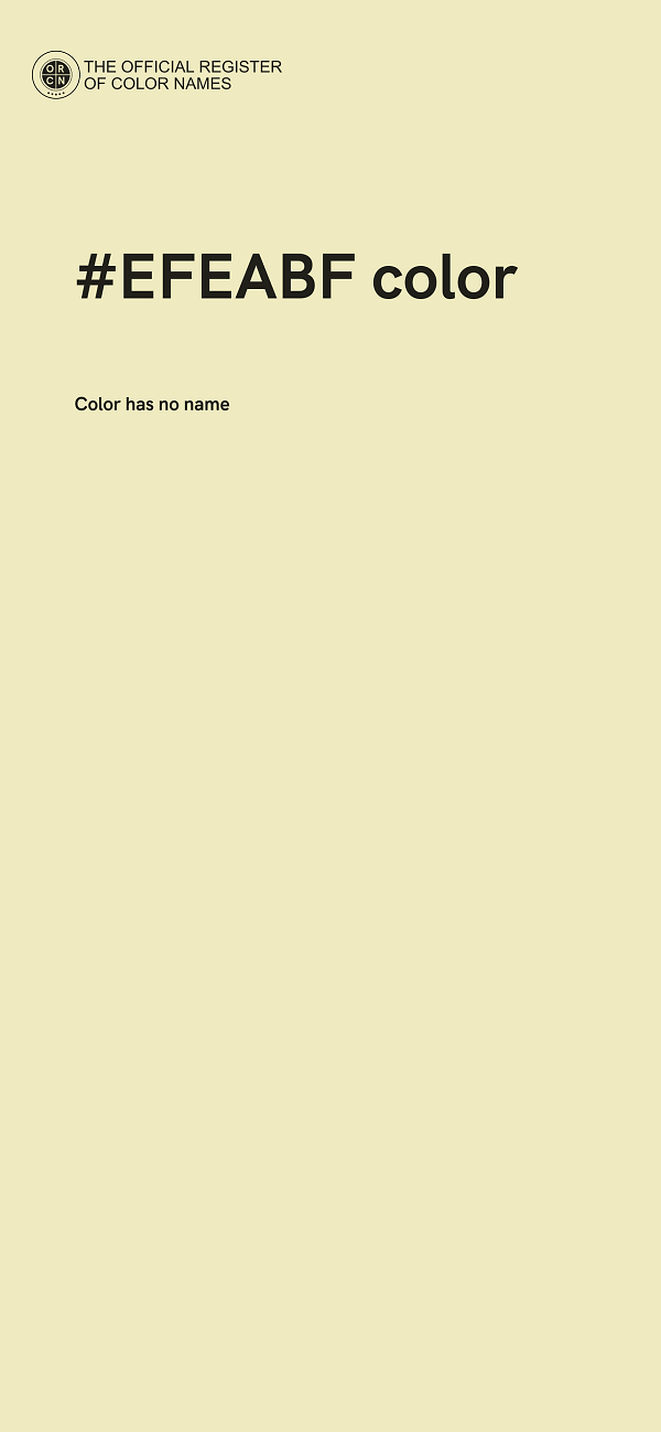 #EFEABF color image