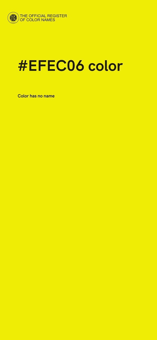 #EFEC06 color image