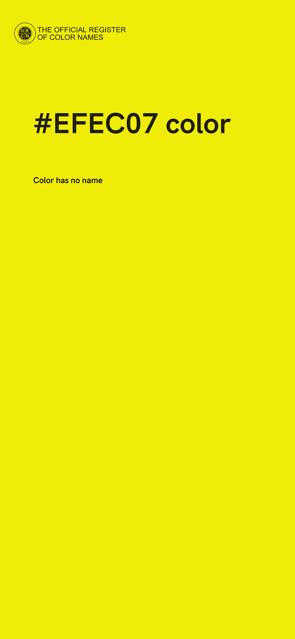 #EFEC07 color image