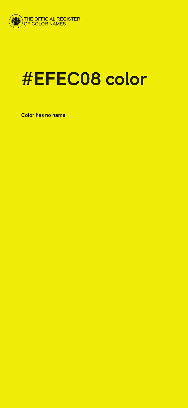 #EFEC08 color image