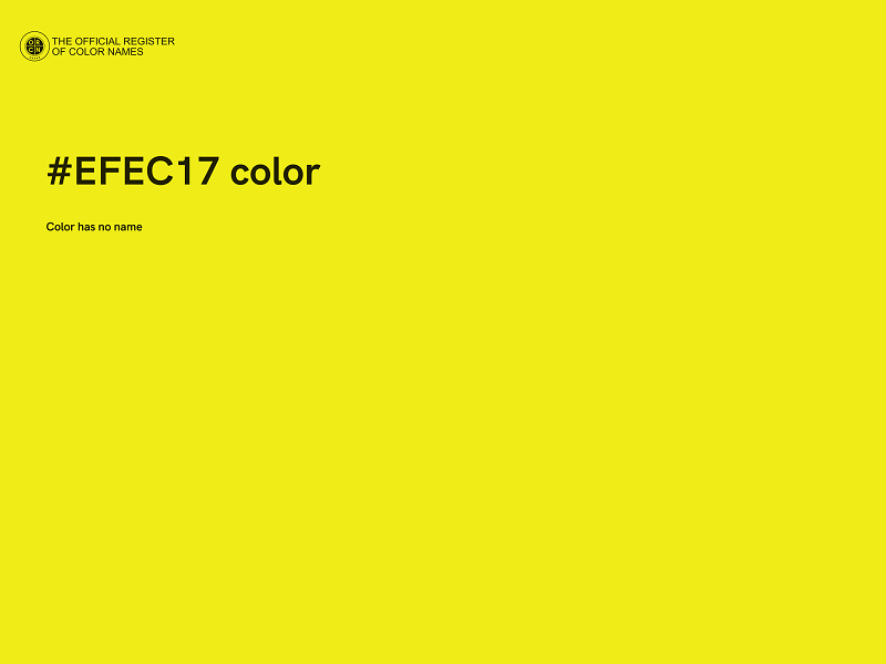#EFEC17 color image