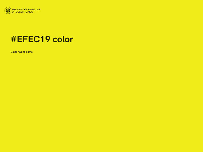 #EFEC19 color image