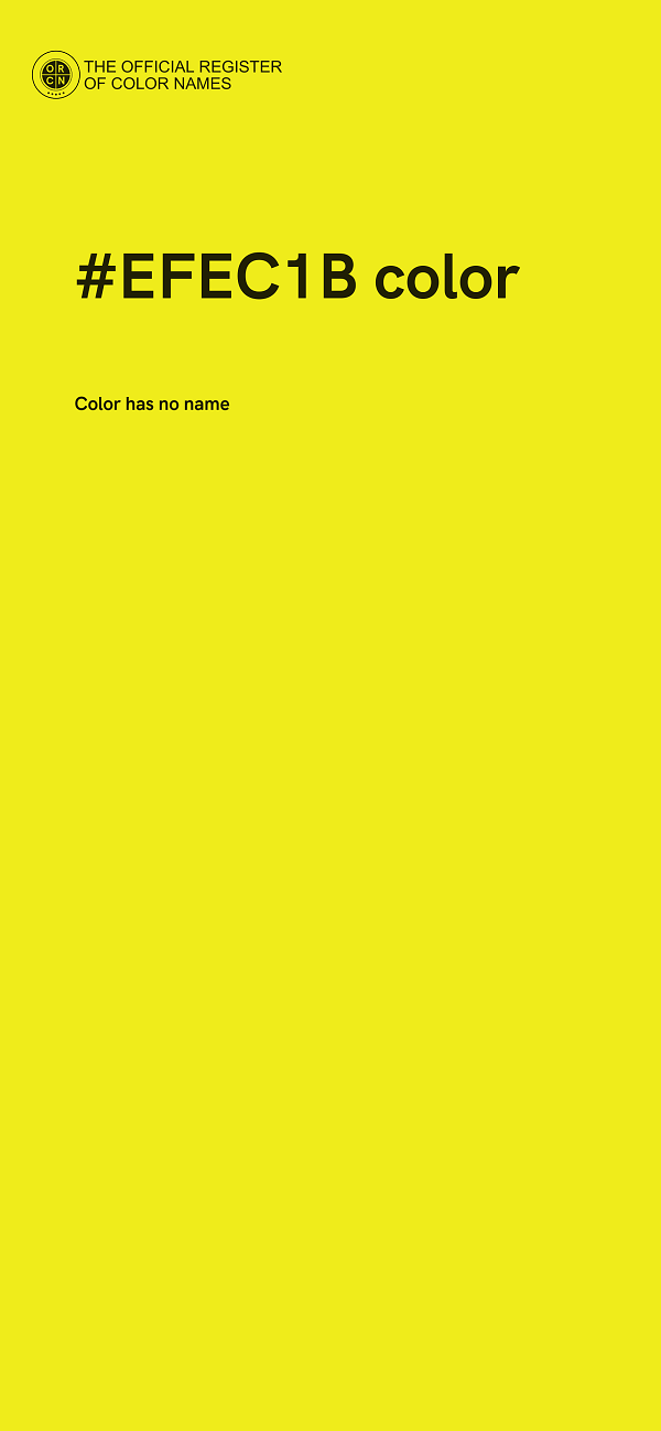 #EFEC1B color image