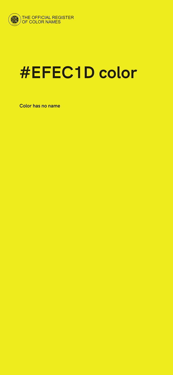 #EFEC1D color image