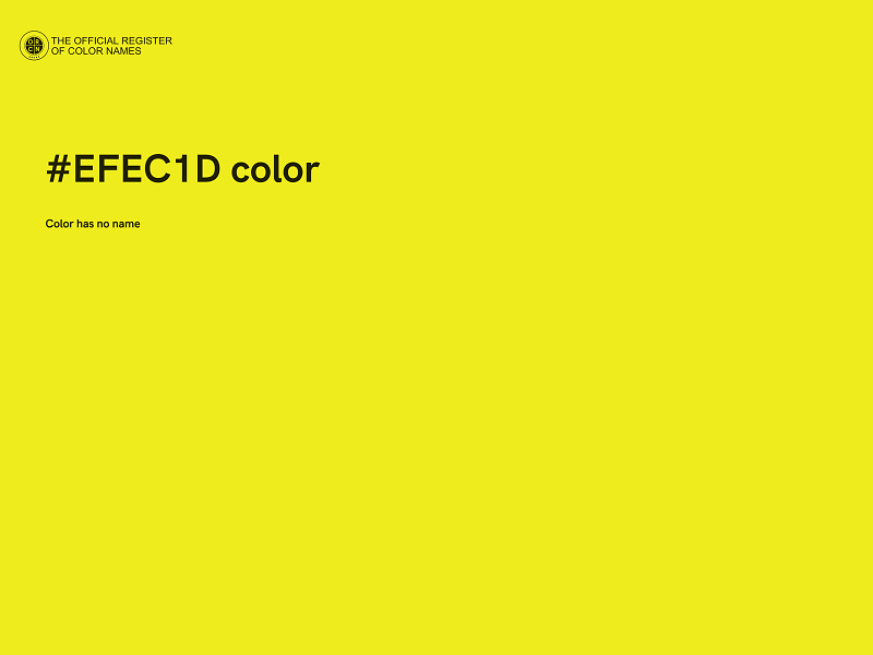 #EFEC1D color image