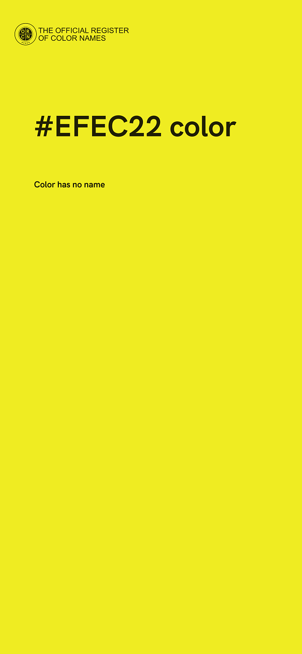 #EFEC22 color image