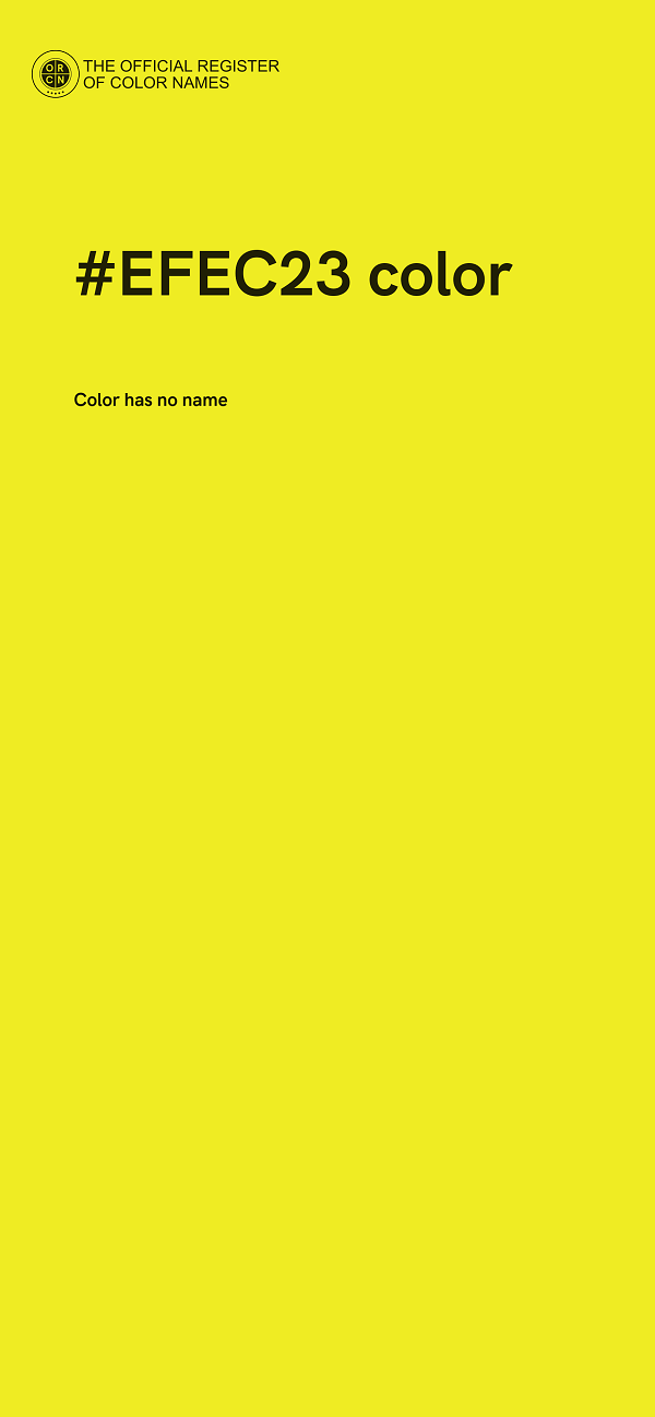 #EFEC23 color image