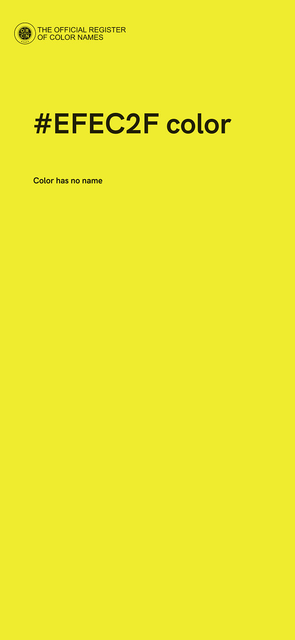 #EFEC2F color image
