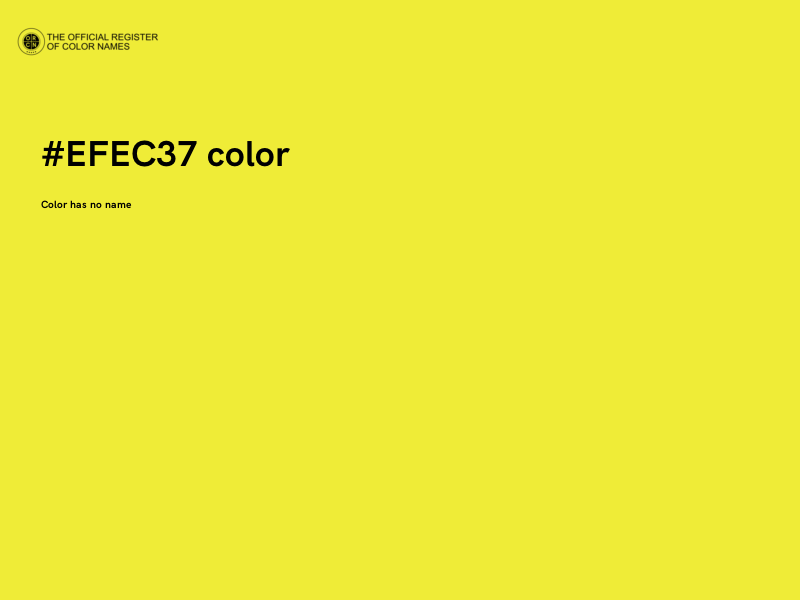 #EFEC37 color image