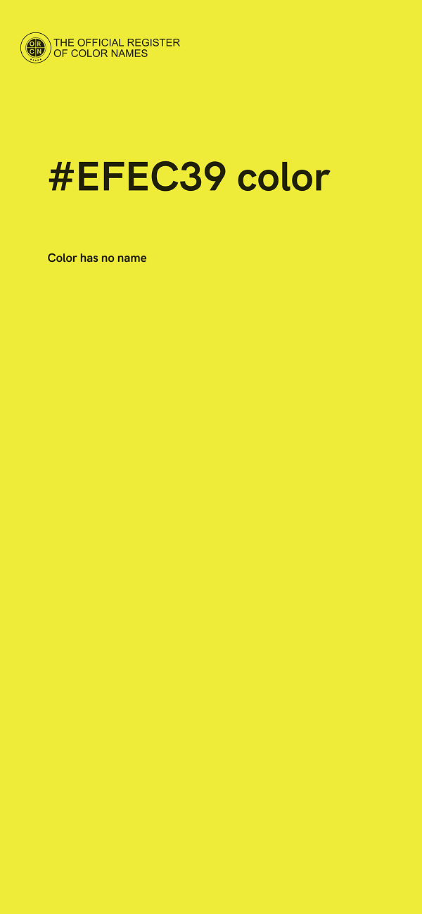 #EFEC39 color image