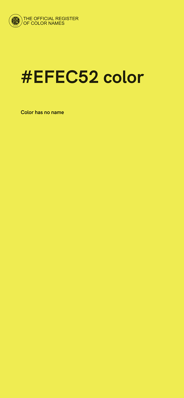 #EFEC52 color image