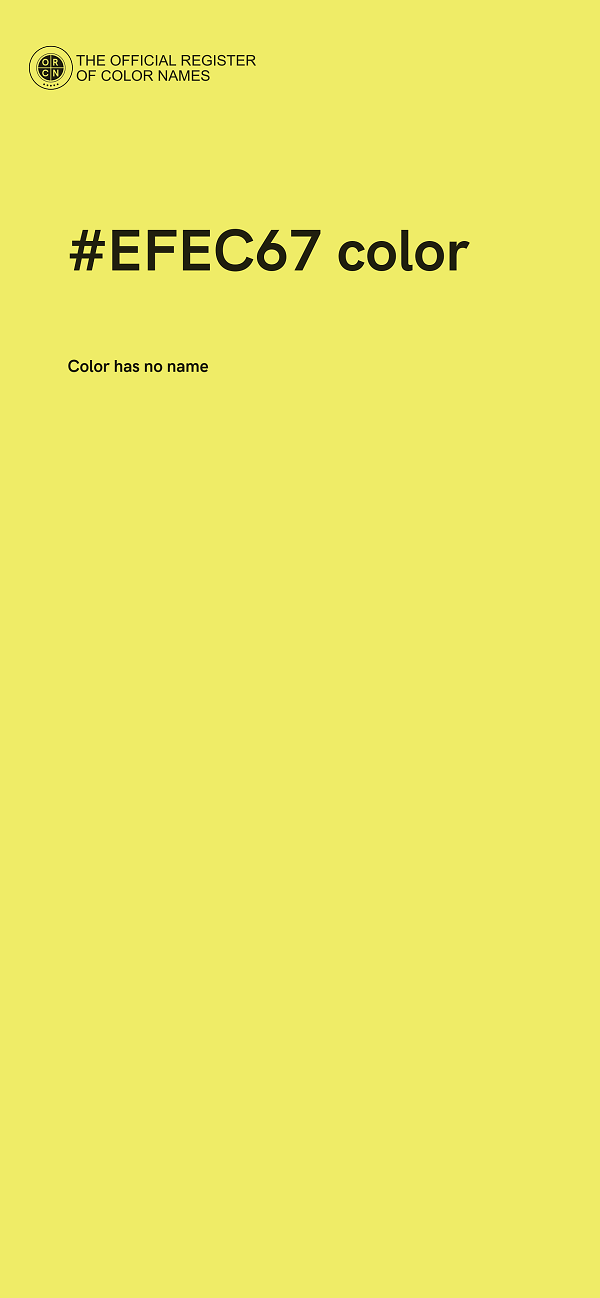 #EFEC67 color image