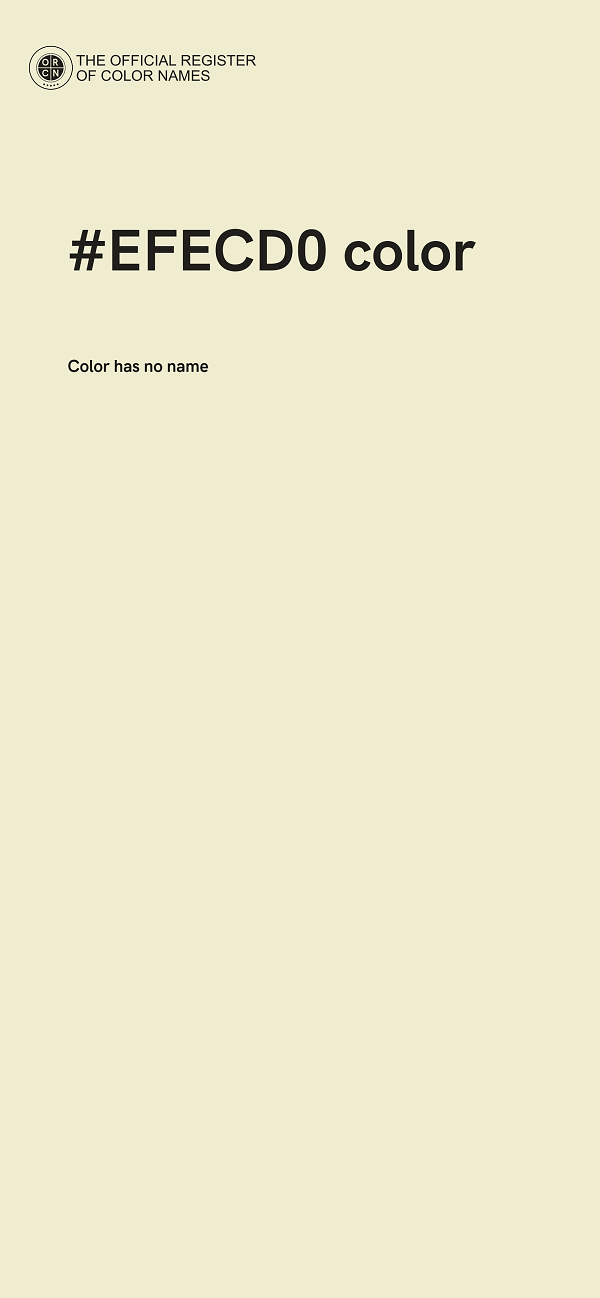 #EFECD0 color image