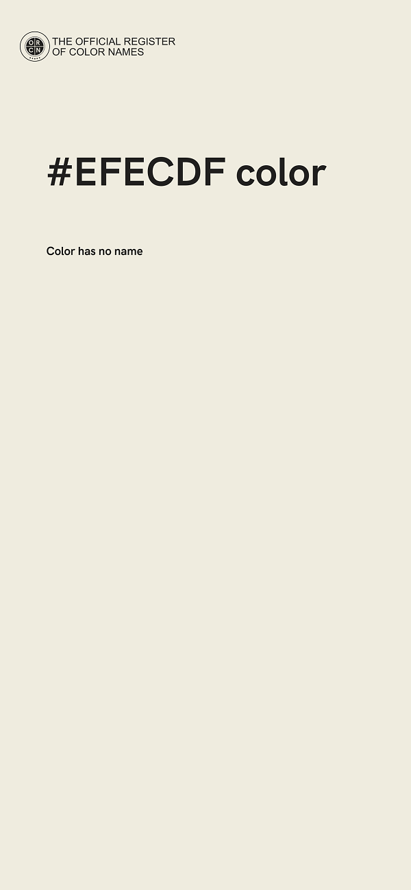 #EFECDF color image