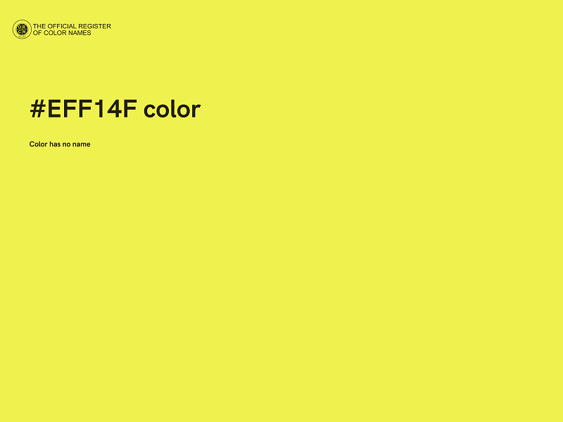 #EFF14F color image