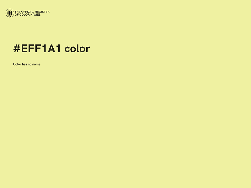 #EFF1A1 color image