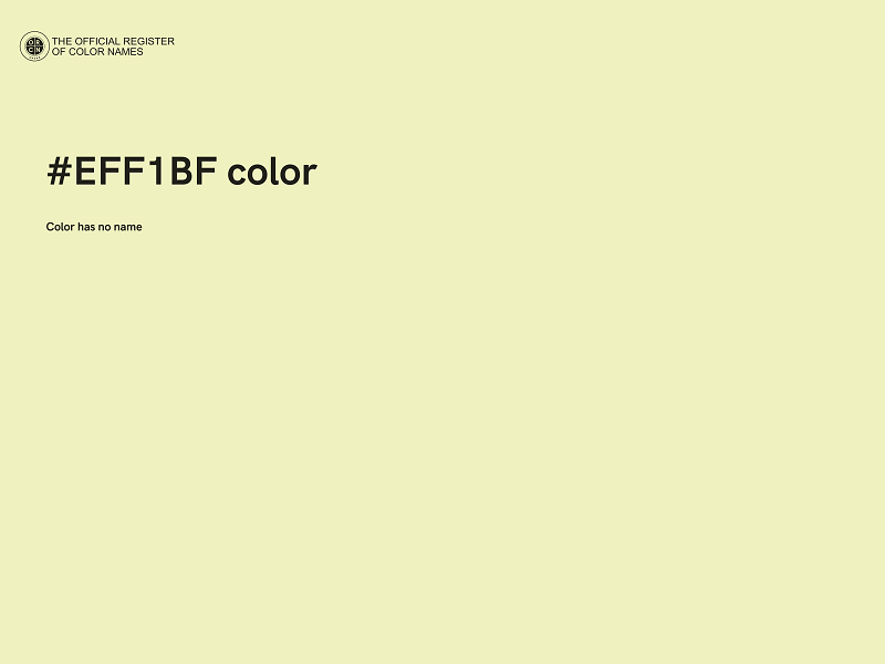 #EFF1BF color image