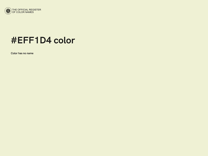 #EFF1D4 color image