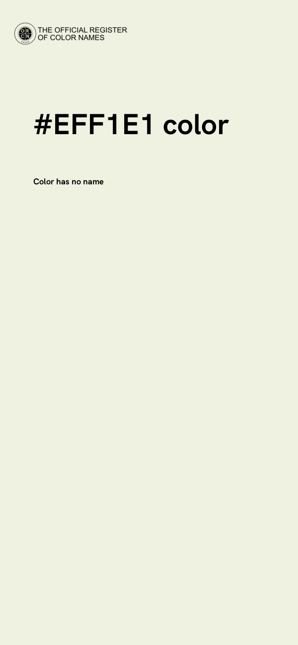 #EFF1E1 color image
