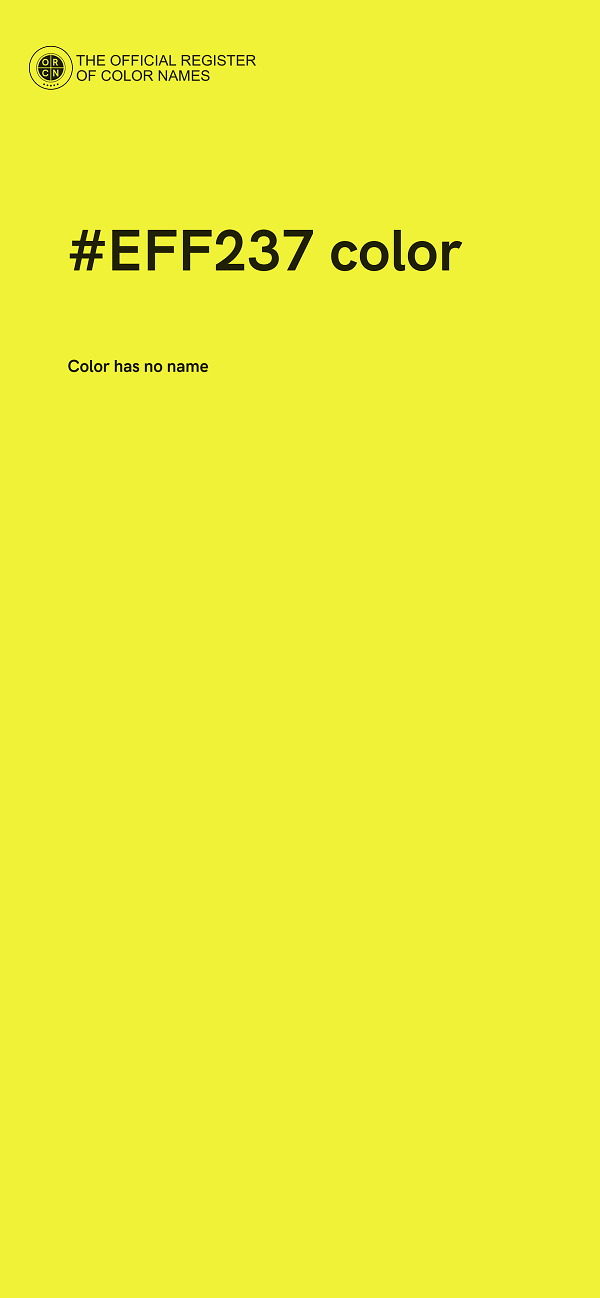#EFF237 color image