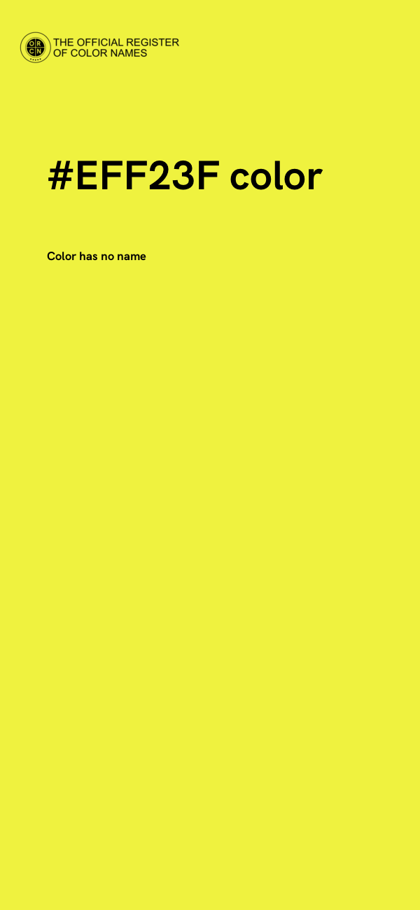 #EFF23F color image
