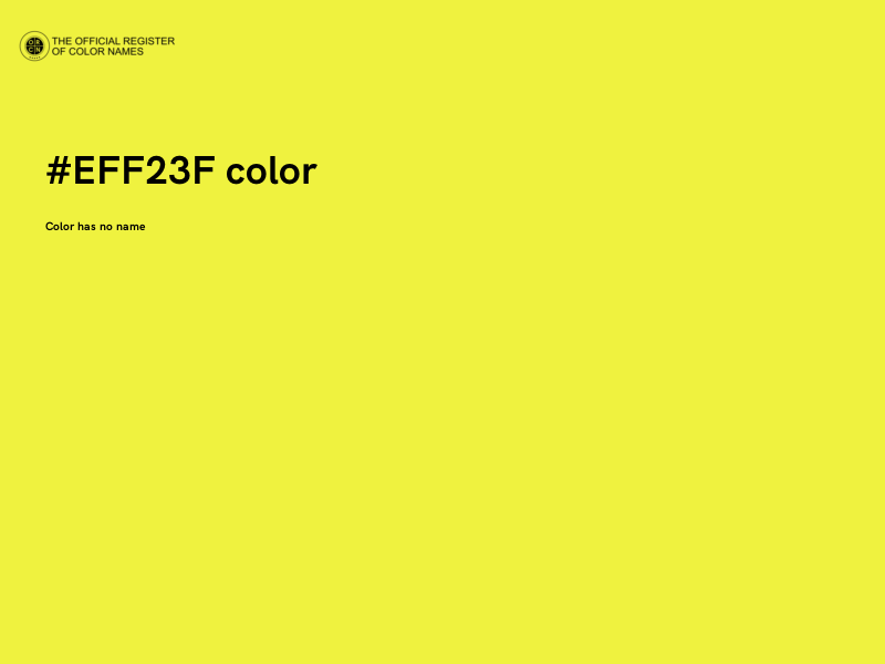 #EFF23F color image
